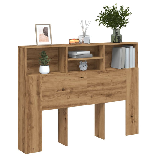 Artisan Oak Headboard Cabinet - 140x19x103.5 cm, Stylish & Durable