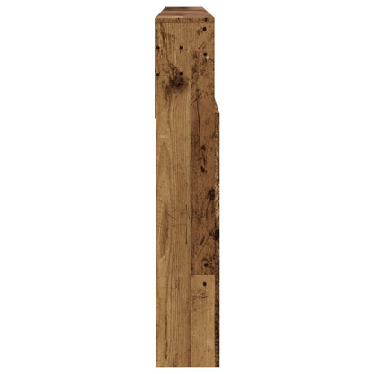 Rustic Headboard Cabinet, 200x19x103.5 cm, Reclaimed Wood Finish