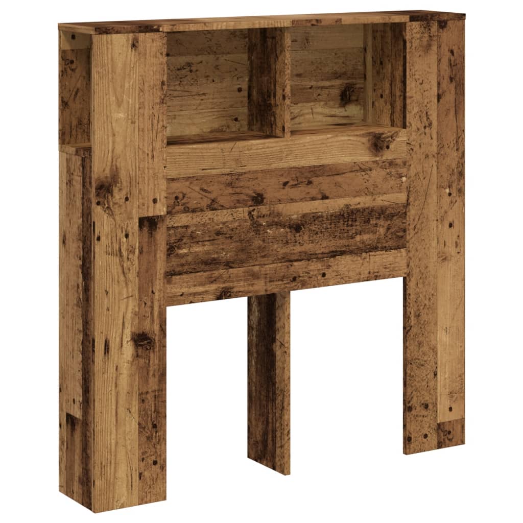 Rustic Headboard Cabinet - 100x19x104.5 cm | Engineered Wood Finish