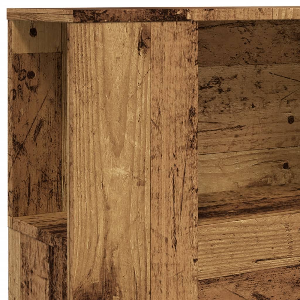 Rustic Headboard Cabinet - 100x19x104.5 cm | Engineered Wood Finish