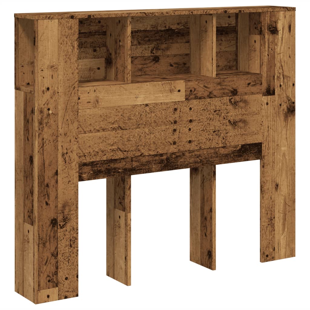 Rustic Headboard Cabinet - 120x19x104.5 cm, Engineered Wood