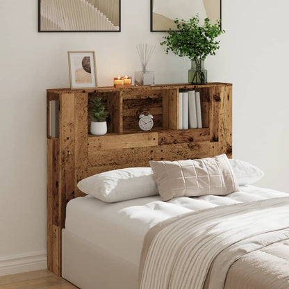 Rustic Headboard Cabinet - 120x19x104.5 cm, Engineered Wood