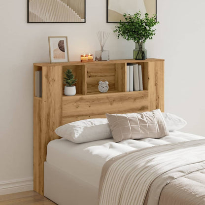 Stylish Artisan Oak Headboard Cabinet 120x19x104.5 cm - Engineered Wood