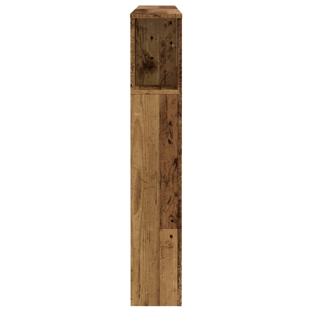 Vintage-Style Headboard Cabinet, 140x18.5x102.5 cm, Reclaimed Wood