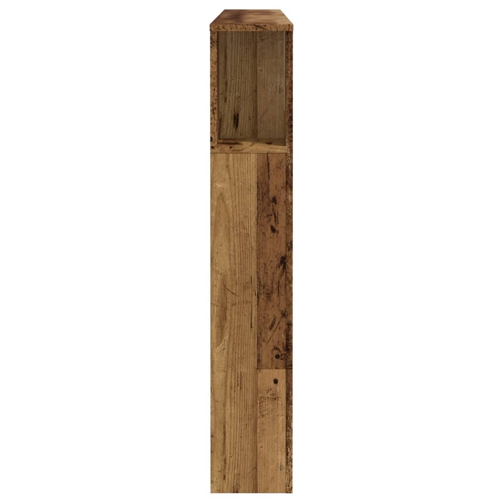 Rustic Engineered Wood Headboard Cabinet - 160x18.5x103.5 cm