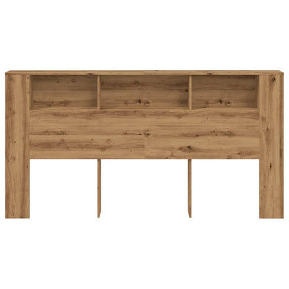 Artisian Oak Headboard Cabinet - 200x18.5x102.5 cm Engineered Wood