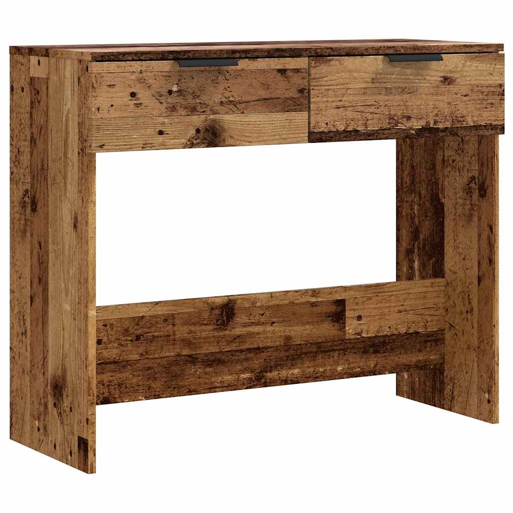 Rustic Console Table, 90x36x75 cm, Engineered Old Wood Finish