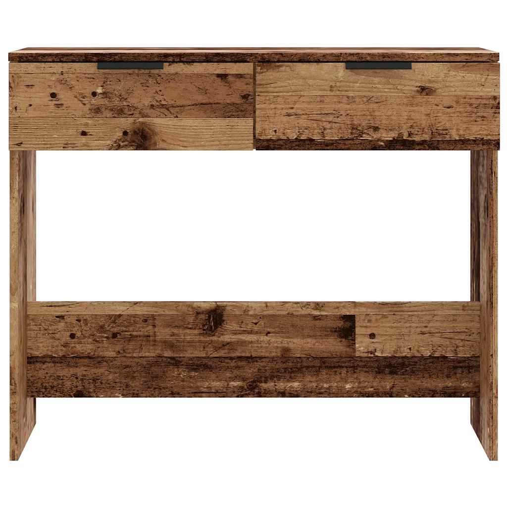 Rustic Console Table, 90x36x75 cm, Engineered Old Wood Finish