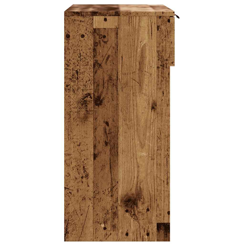 Rustic Console Table, 90x36x75 cm, Engineered Old Wood Finish