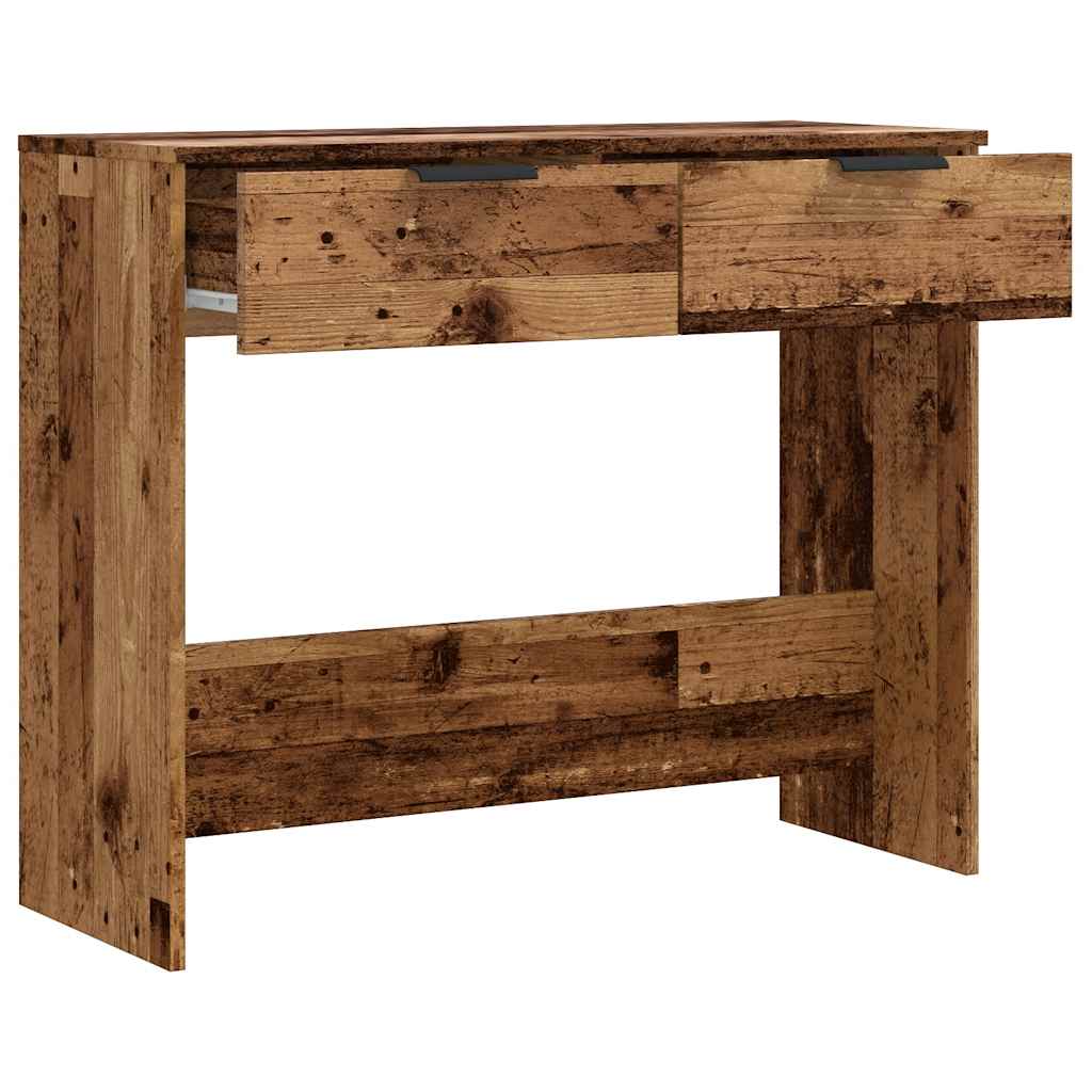 Rustic Console Table, 90x36x75 cm, Engineered Old Wood Finish