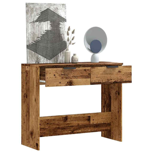 Rustic Console Table, 90x36x75 cm, Engineered Old Wood Finish