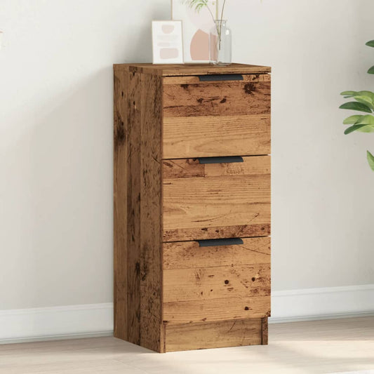 Rustic Sideboard, Engineered Wood, 30x30x70 cm, Old Wood Finish