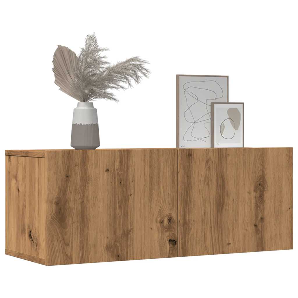 TV Cabinets Wall-mounted 2 pcs Artisian Oak 80x30x30 cm
