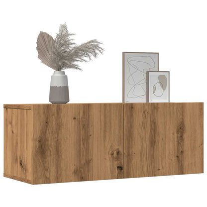 TV Cabinets Wall-mounted 2 pcs Artisian Oak 80x30x30 cm