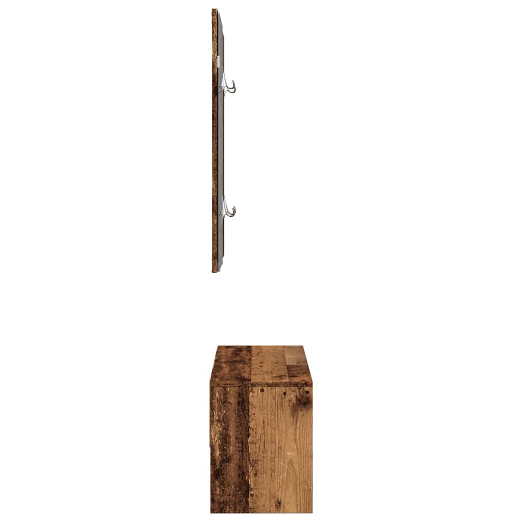 Vintage Hallway Furniture Set in Old Engineered Wood Finish