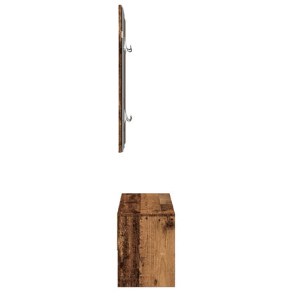 Vintage Hallway Furniture Set in Old Engineered Wood Finish