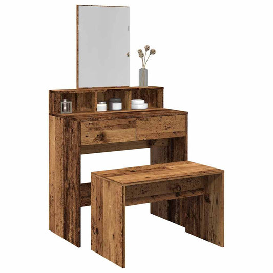 Vintage Dressing Stool - Engineered Wood, 70x35x45 cm