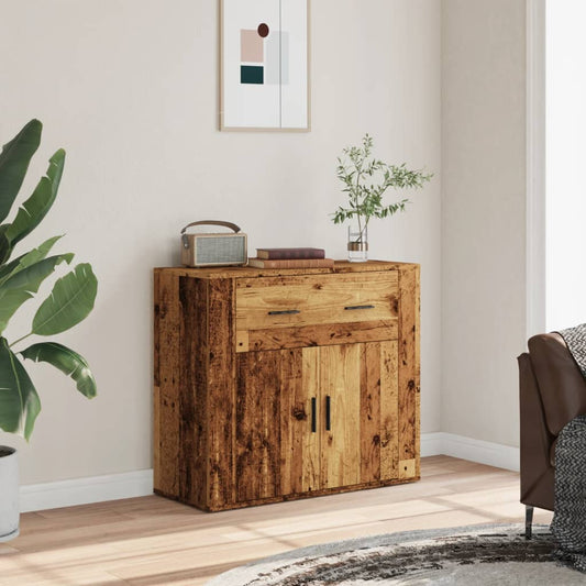 Vintage Style Sideboard, Engineered Wood, 80x33x70 cm, Old Wood Finish