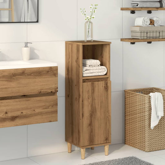 Artisan Oak Bathroom Cabinet 30x30x100 cm - Engineered Wood