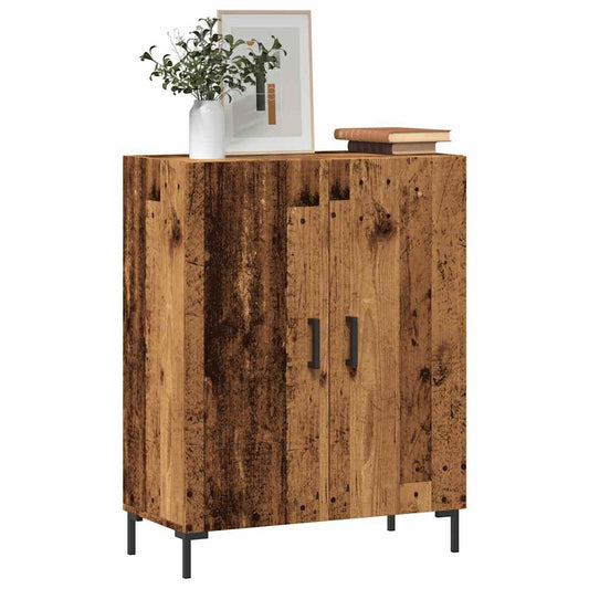 Rustic Sideboard, 70cm Engineered Wood - Vintage Charcoal Finish