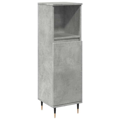 Concrete Grey Bathroom Cabinet 30x30x100 cm - Engineered Wood