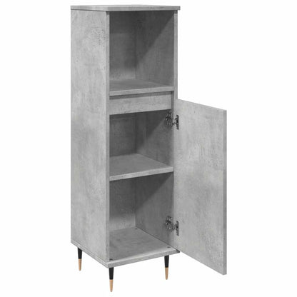 Concrete Grey Bathroom Cabinet 30x30x100 cm - Engineered Wood