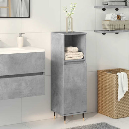 Concrete Grey Bathroom Cabinet 30x30x100 cm - Engineered Wood