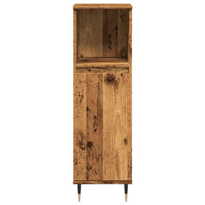 Rustic Bathroom Cabinet, 30x30x100 cm, Engineered Wood Finish