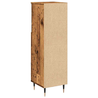 Rustic Bathroom Cabinet, 30x30x100 cm, Engineered Wood Finish