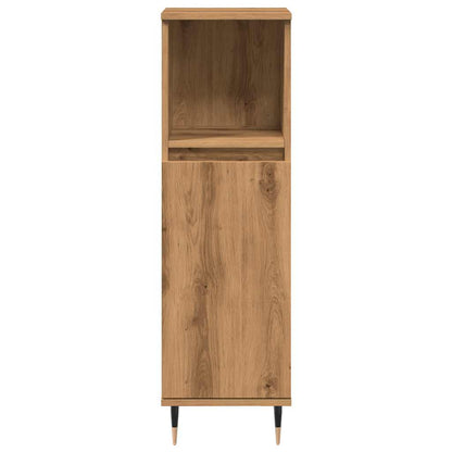 Artisan Oak Bathroom Cabinet 30x30x100 cm Engineered Wood