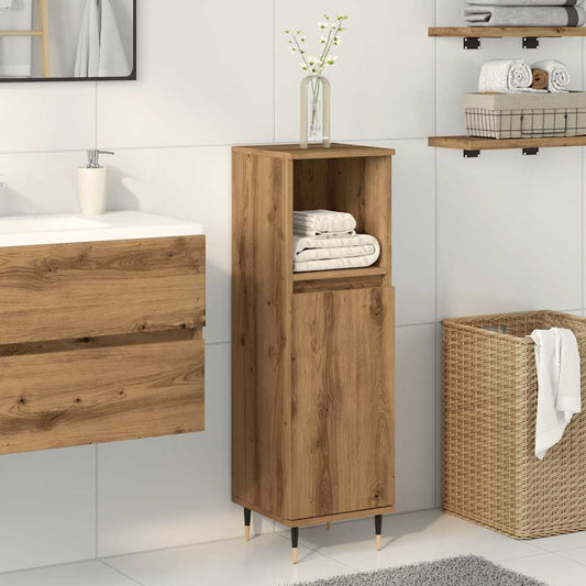 Artisan Oak Bathroom Cabinet 30x30x100 cm Engineered Wood