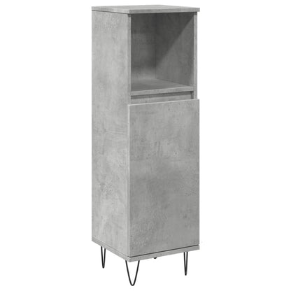Concrete Grey Bathroom Cabinet 30x30x100 cm - Engineered Wood