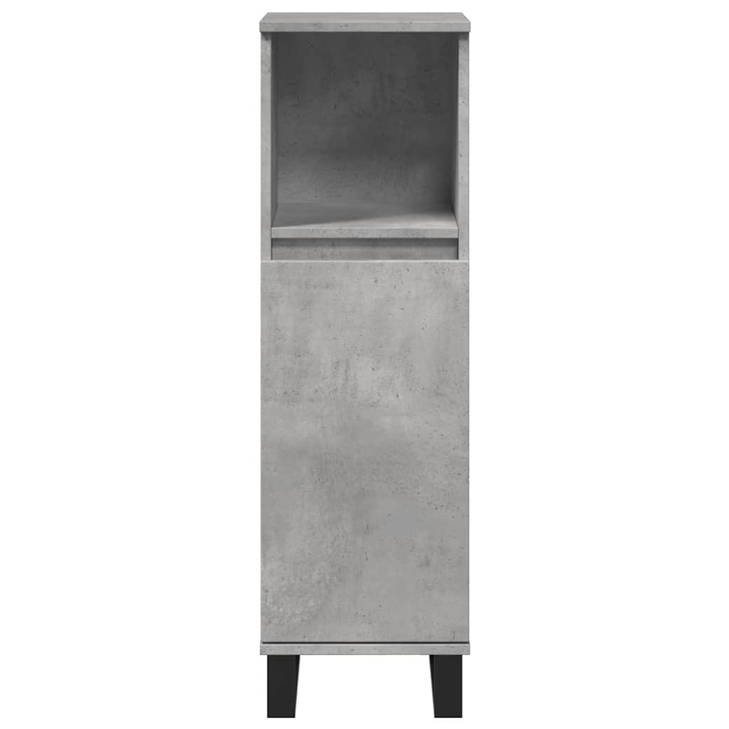 Concrete Grey Bathroom Cabinet, Engineered Wood, 30x30x100 cm