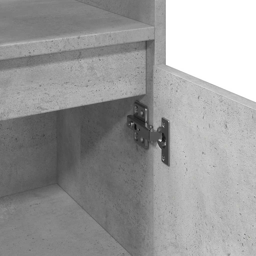 Concrete Grey Bathroom Cabinet, Engineered Wood, 30x30x100 cm