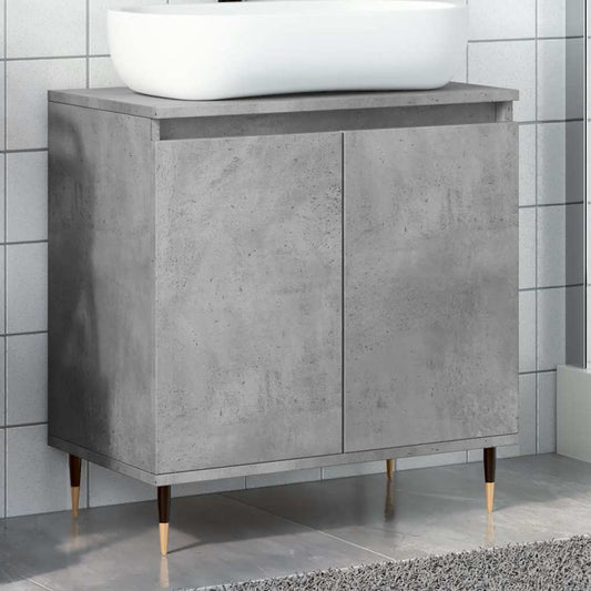 Concrete Grey Bathroom Cabinet 58x33x60 cm - Engineered Wood
