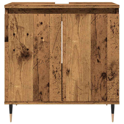 Vintage Engineered Wood Bathroom Cabinet, 58x33x60 cm, Rustic Finish
