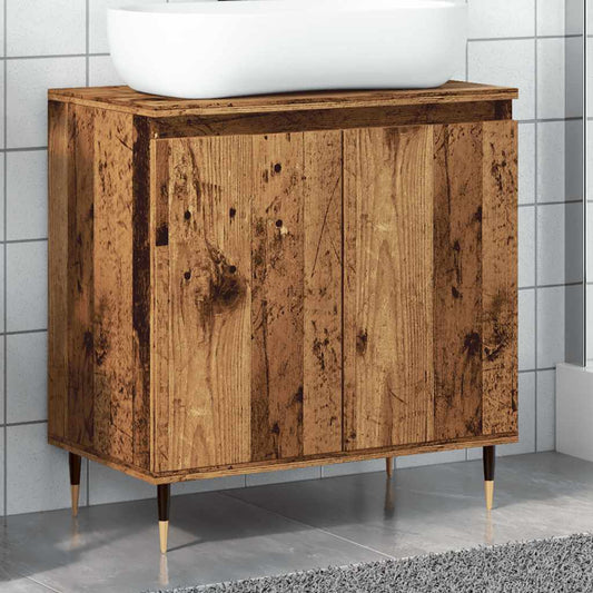 Vintage Engineered Wood Bathroom Cabinet, 58x33x60 cm, Rustic Finish