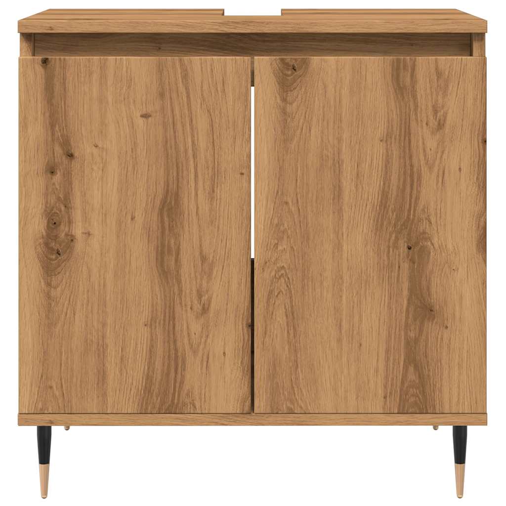Stylish Artisan Oak Bathroom Cabinet 58x33x60 cm - Engineered Wood