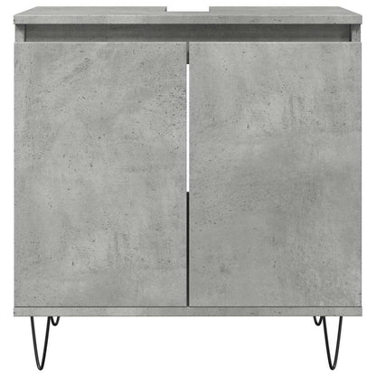 Concrete Grey Bathroom Cabinet, Engineered Wood, 58x33x60 cm