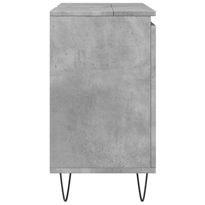 Concrete Grey Bathroom Cabinet, Engineered Wood, 58x33x60 cm