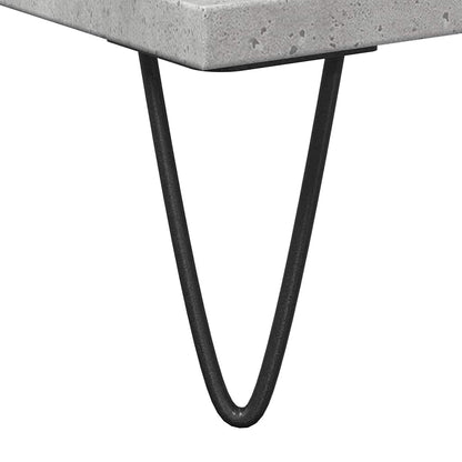 Concrete Grey Bathroom Cabinet, Engineered Wood, 58x33x60 cm