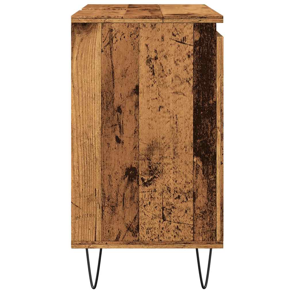 Rustic Engineered Wood Bathroom Cabinet 58x33x60 cm