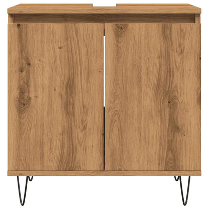Artisan Oak Bathroom Cabinet, Engineered Wood, 58x33x60 cm