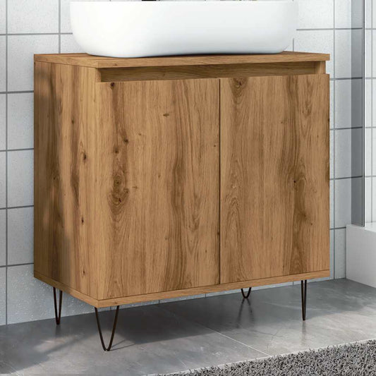 Artisan Oak Bathroom Cabinet, Engineered Wood, 58x33x60 cm
