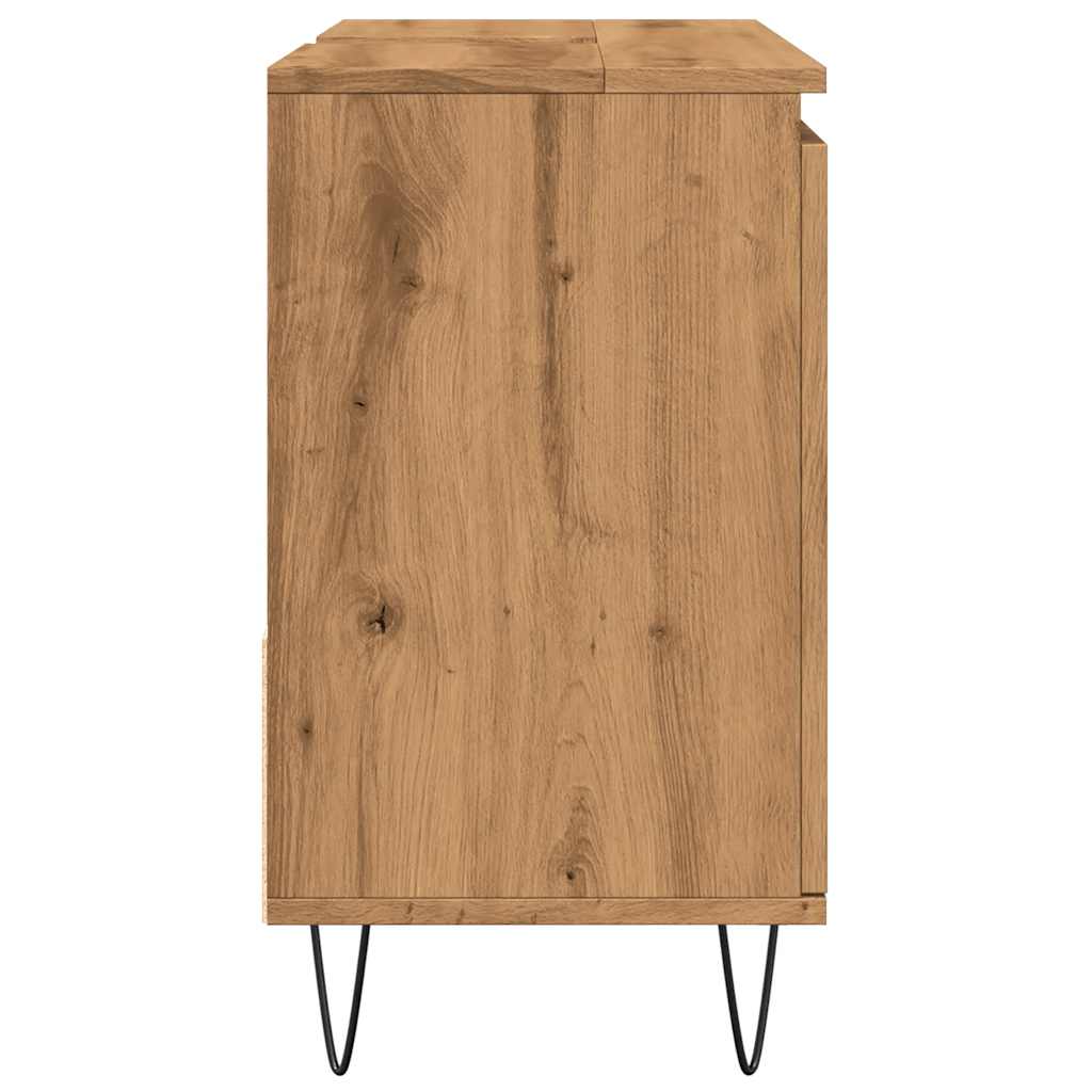 Artisan Oak Sink Cabinet, 65x33x60 cm, Engineered Wood
