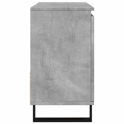 Concrete Grey Bathroom Sink Cabinet, Engineered Wood, 65x33x60 cm