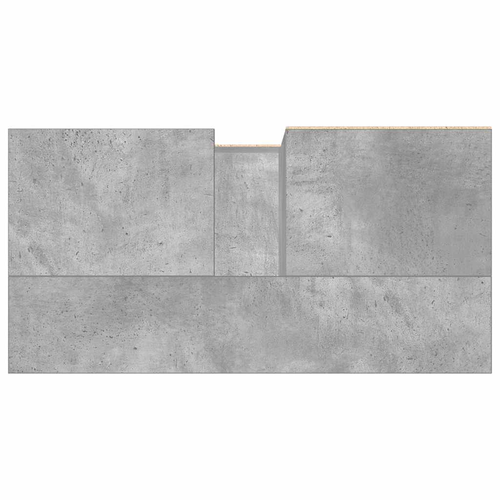 Concrete Grey Bathroom Sink Cabinet, Engineered Wood, 65x33x60 cm