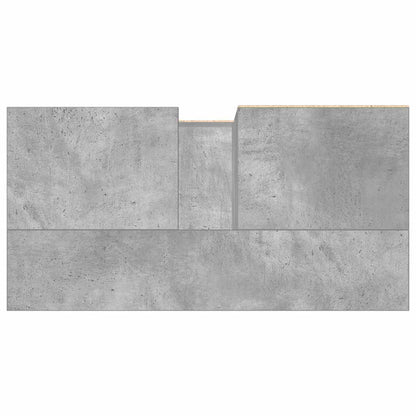 Concrete Grey Bathroom Sink Cabinet, Engineered Wood, 65x33x60 cm