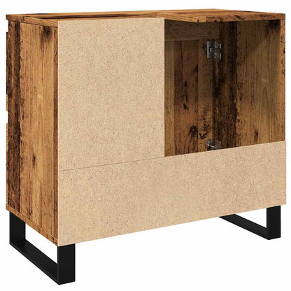 Rustic Engineered Wood Bathroom Sink Cabinet, 65x33x60 cm