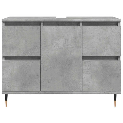 Concrete Grey Bathroom Cabinet 80x33x60 cm - Engineered Wood